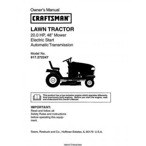 Craftsman 917 Lawn Mower Owners Manual